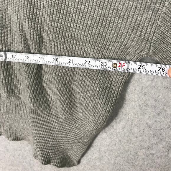 Sincerely Jules Sweater Womens Medium Gray Ribbed Crop Cozy Comfy Lounge Preppy - Picture 7 of 11